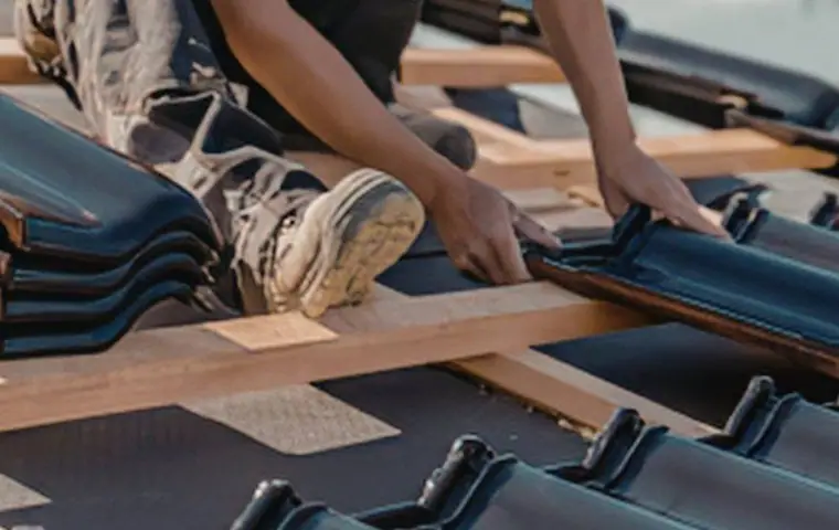 Couvreur Bois le roi en chantier de rénovation toiture